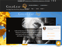 Tablet Screenshot of goldleafcare.com